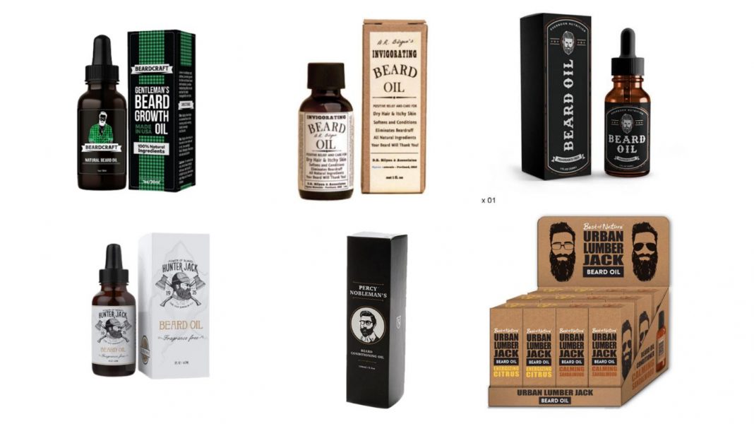 custom printed paper beard oil boxes