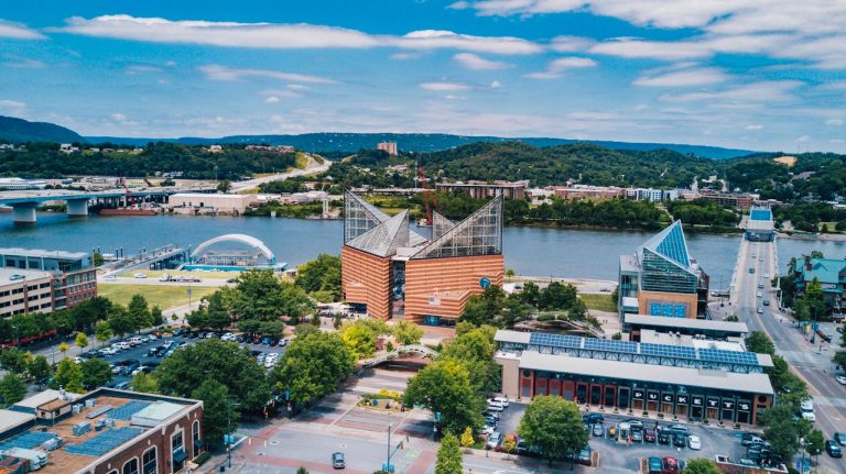 Aerial view of Chattanooga, TN, United States